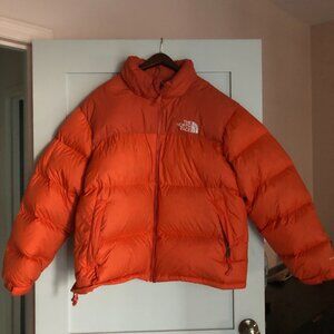 The North Face Men's 1996 Retro Nuptse Jacket Orange w/ Hoodie